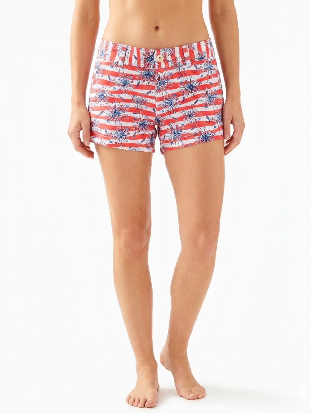 Lilly Pulitzer Callahan Patriotic 4th of July Fireworks Striped Shorts Size 2